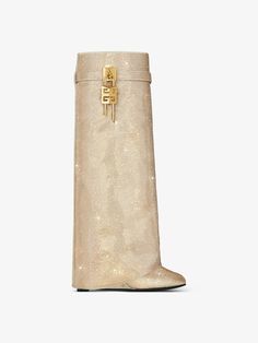 Luxury Boots & Booties Collection for Women | Givenchy US Guvenchy Shark Boots, Gold Boots, Golden Girl