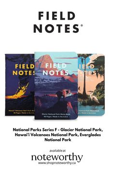 the national parks service field notes are available for purchase