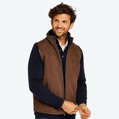 Dunhill Lederweste, Herren Lederweste, hochwertiges Leder, wärmendes Futter, zeitloses Design – Rivornas Suede Vest, Business Outfit, Pullover Shirt, Fashion Statement, Casual Chic, Jumper, Blazer, T Shirt, Clothes