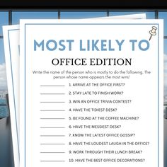 the most likely to office edition is here