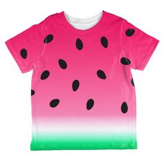 Have fun this summer with one of these Old Glory designs featuring an all-over watermelon pattern. Printed on a polyester toddler t-shirt. The dye sublimation process creates slight imperfections that are unique to each garment,