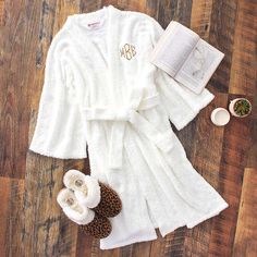 This Monogrammed Robe will become your favorite thing to put on when you get out of the shower, or when you are fixing your hair and makeup! Our Cozy Robe is an effortless way to add an extra layer on slightly chilly days, or to add to your fave monogrammed Marleylilly pajama set for a lazy Saturday while lounging at home. Available in a classic ivory color, this robe would also be a great bridesmaids gift! Add some fabulous monogrammed slippers for super-comfy custom style all year long.Made of Lazy Saturday, Marley Lilly, Pajama Robe, Lounging At Home, Fix You, Ivory Color, The Shower, Bridesmaid Gifts, Pajama Set