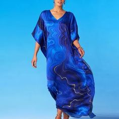 LTK | LTK Silk Kaftan, Lapis Lazuli, Influencer, Silk