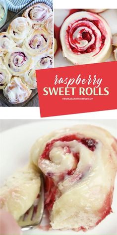 raspberry sweet rolls with cream cheese filling