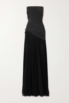 GIVENCHY Strapless gathered stretch-silk and pleated shell gown | NET-A-PORTER Dorothy Dandridge, Givenchy Clothing, Mode Inspo, Glam Dresses, Looks Style, Looks Vintage, Fancy Dresses, Guest Dresses, Dream Dress