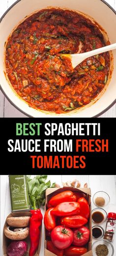 the best spaghetti sauce from fresh tomatoes