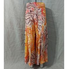 Free People Pants Size X-Small . Material 100% Cotton .Approximately Measurements Taken In Flat Lay, Waist 13 Inches, Outerseam 40 Inches, Rise 13 Inches, Inseam 28 Inches. .Condition New With Tags. 618j Multicolor Rayon Bottoms With Elastic Waistband, Multicolor Wide Leg Harem Pants, Orange Bottoms With Elastic Waistband And Relaxed Fit, Orange Bottoms With Elastic Waistband For Loungewear, Orange Pants With Elastic Waistband For Loungewear, Casual Orange Full Length Pants, Bohemian Orange Bottoms For Summer, Spring Multicolor Rayon Bottoms, Orange Relaxed Fit Pants With Elastic Waistband