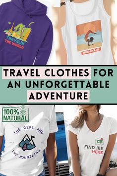 The perfect shirt for you and your buddy to wear on vacation! Travel T-Shirt for an Unforgettable Adventures - Fashion Journey Designs for Women and Girlfriends. Travel styles for every one - explore the world wearing this unique designs. Travel is the destination! So let´s go! Super comfortable, great fit and colours. Unisex - all sizes available. Minimalist Clothes, Travel Clothing, Adventure Style, Travel Design, Different Outfits, Vacation Travel, Explore The World, On Vacation, Perfect Shirt