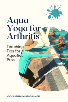 an advertisement for aqua yoga for athletes