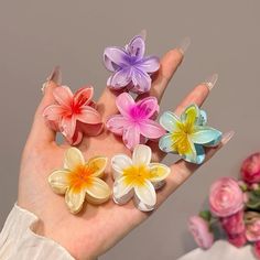 Beach Hair Accessories, Hawaiian Hairstyles, Hot Necklaces, Gradient Hair, Small Hair Clips, Flash Tattoos, Hair Claws, Flower Hair Pin