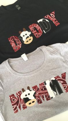 three t - shirts with the word farm printed on them