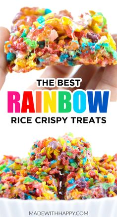 the best rainbow rice krispie treats