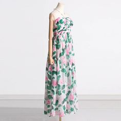 This absolutely breathtaking midi dress is the perfect dress for Spring & Summer. Gorgeous white strapless dress with sweetheart neckline and halter tie. Ruched top with flattering A-Line silhouette and all over green and pink floral print. Beautiful chiffon ruffles. Fully lined. Back zip. Perfect for Spring, Summer and weddings. Wash cold, gentle cycle. Women's sizes: S-XL. Fabric has slight stretch, runs true to size. Order your normal size. Good things take time. Quicker shipping: This dress ships directly to you from our overseas warehouse, and will arrive in approximately 7-12 business days. Limited Stock. Please note: this is a HIGH HEAT item. The manufacturer is working hard to ship out all orders ASAP, and this may need an extra few days to ship out. White Floral Print Halter Neck Maxi Dress, Pink Floral Print Maxi Halter Dress, Maxi For Women, Beach Dress With Floral Print And High-low Hem, Floral Print V-neck Halter Dress For Beach, Dress With Sweetheart Neckline, Non-stretch Multicolor Floral Print Maxi Dress, White Strapless Dress, Dress For Spring