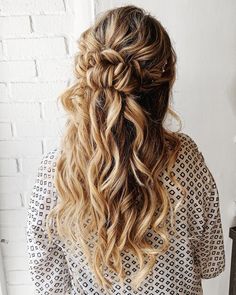 Down Styles — Ashley Glazer Hair Down Styles, Bridesmaid Stuff, Half Up Wedding, Bridal Stylist, Boho Bridal Hair, Hairstyles Wedding, Bohemian Bride