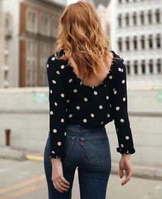 3 Fashion Brands To Make you Insta-French | Rouje, Sézane, IRO Sezane Blouse, Chic Jean Outfits, Comfy Jeans Outfit, Chic Jeans, Denim Outfits, Fashion For Women Over 40, Fashion Over 40, Ladies Dress Design