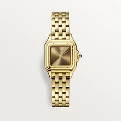 Panthère de Cartier watch Gold Watches Women, Cartier Panthere, Bracelet Love, Cartier Watch, Forever Jewelry, Shades Of Gold, Diamond Settings, Leather Bag Women, Custom Watch