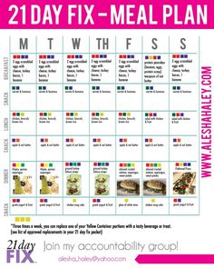 21 Day Fix Plan, Meal Prep Plan, 21 Day Meal Plan