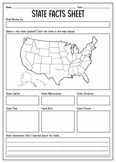 the united states map worksheet for students to practice their state and capital skills