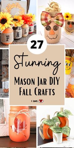 mason jar crafts Mason Jar Diy Crafts, Jar Diy Crafts, Maple Leaf Mason Jars, Activities Coordinator, Thanksgiving Mason Jar, Mason Jar Pumpkin, Pilgrim Hats