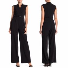 Need A Versatile Romper That Can Go From Work To Play? This One Has Your Back! Never Worn, Belt Included. Fabulously Flattering V Neck. Fitted Calvin Klein Jumpsuits And Rompers For Party, Black Sleeveless Jumpsuits For Office, Calvin Klein Fitted Jumpsuits For Work, Chic Calvin Klein Workwear Jumpsuits, Calvin Klein Fitted Workwear Jumpsuits And Rompers, Calvin Klein Fitted Jumpsuits And Rompers For Work, Calvin Klein Jumpsuits And Rompers For Workwear, Spring Chic Calvin Klein Jumpsuits And Rompers, Teal Jumpsuit