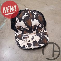 Multi Cow Ponytail Hat Hat Western Style Adjustable Baseball Cap With Curved Brim, Trendy Adjustable Distressed Hat, Trendy Distressed Adjustable Hat, Adjustable Curved Brim Baseball Cap For Outdoor Events, Country Style Snapback Hat With Curved Brim, Western Style Adjustable Snapback Hat, Western Style Outdoor Baseball Cap, Adjustable Trucker Cap For Rodeo, Country Style Adjustable Trucker Hat With Curved Brim