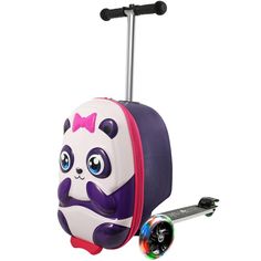 Whether you’re taking a trip around the world or across the country for a family road trip, Kiddietotes Scooter Luggage will leave a lasting impression. We put the fun in functional, making sure this luggage has the utility parents will love and excitement to keep kids moving. From the slip-proof standing deck and hardshell exterior to the vibrant characters and light-up LED wheels, Kiddietotes Scooter Luggage was made for every family vacation. Suitcase Scooter, Luggage For Kids, Barbie Kids, Best Scooter, Luggage Case, Marvel Kids, Carry On Size, Tsa Approved, Kids Scooter