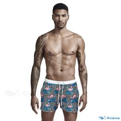 Orcajump - Beach-inspired Casual Shorts for a Comfortable Home or Vacation Getaway Playful Black Beach Shorts, Playful Black Bottoms For The Beach, Playful Black Shorts For Summer, Comfortable Home, Print Swimwear, Beach Inspired, Dance Wear, Casual Shorts, Mens Outfits