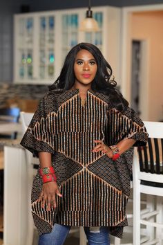 Chitenge Patterns, Plus Size Ankara, African Tops For Women, Oversized Kimono, Kimono Kaftan, African Tops, Simple Top, Ankara Dress, African Fashion Women