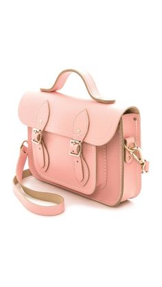 Cambridge Satchel 11'' Satchel with Top Handle. Pink Satchel Bag With Single Handle, Modern Pink Satchel, Pink Leather Satchel Box Bag, Luxury Pink Satchel, Pink Leather-trimmed Satchel Bag, Chanel Outlet, Chanel Chanel