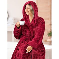 Premium Womens Plush Soft Robe with Hood by PAVILIA Made of fluffy faux shearling to give a cozy feel, our robe is super soft, lightweight, yet warm at the same time. Comes with a waist strap so you can adjust for perfect fit and 2 side pockets to keep all your essentials! The hooded robe is constructed with 260 GSM of high quality microfiber polyester that is soft to touch, easy to care for, and lightweight at the same time. Available in various popular colors to keep you warm and cozy around y Robe With Hood, Robe For Women, Soft Robes, Hooded Robe, Women's Robe, Popular Colors, Waist Strap, Womens Robes, Perfect Woman