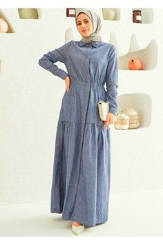 Unleash your inner goddess in our Muslim Women's Long Sleeve Maxi Dress with Tiered Skirt - Modest Design for $99.99! 💃 This dress is a total vibe, perfect for the fashion-forward queen who wants to slay with grace and style. Rock this hot new piece and own your look with confidence! 🔥 Ribbed Jacket, Muslim Dress, Sleeve Maxi Dress, Grey Denim, Long Sleeve Maxi, Look Your Best, Muslim Women, Tiered Skirt, Buy Dress