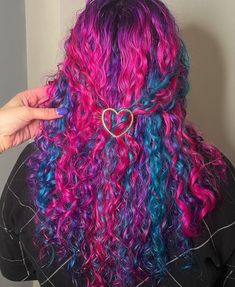 Coloured Curly Hair, Rainbow Curly Hair, Maddy Core, Curly Hair Inspo, Curly Hair Photos, Colored Curly Hair, Quick Braided Hairstyles, Dope Hairstyles, Colored Hair