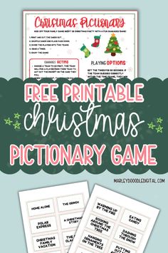 the printable christmas dictionary game for kids