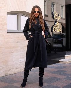 SIZES Out wrap cashmere coat is available in 2 sizes XS-S and M-L XS/S BUST 84-88cm/33-34'' WAIST 63-67/24-26'' HIPS 92-96cm/36-37'' M/L BUST 92cm/36'' WAIST 71cm/26'' HIPS 100cm/39'' Coat length is 48 inches or 122 cm Do you want to look gorgeous even when the weather is gloomy and grey? Do you want to be unique and trendy? If you answered yes to the questions, this magnificent coat is for you! The coat is unique, elegant, sophisticated and simply gorgeous. Our double-breasted wrap coat is perf Black Belted Wool Coat For Fall, Black Belted Wool Coat For Winter, Long Sleeve Black Wool Belted Coat, Black Long Sleeve Belted Wool Coat, Black Wrap Coat, Long Camel Coat, Camel Wool Coat, Wool Wrap Coat, Wool Coat Women