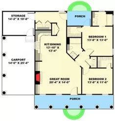 the floor plan for a two story house