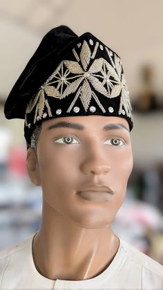 Dupsie's Ayo Fila Brown handwoven Aso Oke cap hat with cream beige emb – Dupsie's African Fashion Cream Embroidered Cap, Embroidered Cream Cap, Adjustable Ceremonial Costume Hat With Structured Crown, Ceremonial Costume Hat With Structured Crown, Adjustable Hat With Structured Crown For Festivals, Embroidered Gold Cap Hat, Gold Embroidered Cap Hat, Adjustable Festival Hat With Structured Crown, Adjustable Structured Crown Hat For Festival