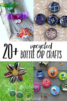 20 recycled bottle cap crafts for kids to make