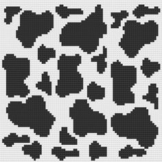 a cross stitch pattern with black and white shapes on the bottom half of each piece