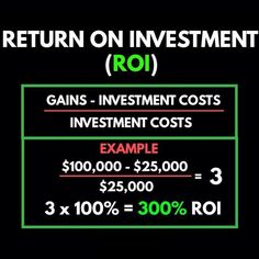 the return on investment ro1 gains investment cost example