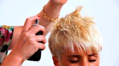 Learn how to style a pixie haircut with long bangs from professional stylist Joy La Rosa in this Howcast short hair tutorial for women.