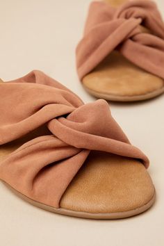 Style and comfort meet perfectly to create the Lulus Santana Camel Suede Slide Sandals! Plush vegan suede straps cross over an almond toe bed. Easy to wear slide-on design. 0. 5" rubber wedge heel. Cushioned insole. Rubber nonskid sole. ALL MAN MADE MATERIALS. Imported. Lulus | Santana Camel Suede Slide Sandal Heels | Brown | Vegan Friendly. Chic Suede Mules For Beach, Summer Suede Mules With Wrapped Heel, Suede Sandals With Wrapped Heel For Beach, Casual Suede Sandals With Wrapped Heel, Beige Suede Sandals With Wrapped Heel, Heels Brown, Suede Slides, Size 11 Heels, Sandal Heels