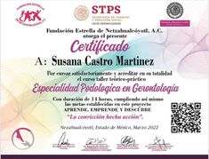 the certificate for an event in spanish