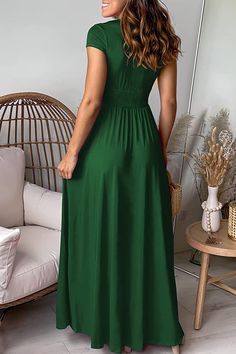 Celebrities Elegant Solid Asymmetrical Halter Irregular Dress Dresses(7 Colors) Green Maxi Dress Regular Fit, Non-stretch Green Maxi Dress, Summer Asymmetrical Dress In Solid Color, Casual Solid Asymmetrical Summer Dress, Casual Dresses With Asymmetrical Hem, Casual Asymmetrical Hem Dress, Casual Solid Midi Dress With Asymmetrical Hem, Casual Solid Asymmetrical Midi Dress, Casual Green Asymmetrical Dress