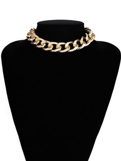 SkuCY-!61509MaterialAlloy OccasionCasual , Punk , Hip-hop TypeNecklaces Accessories ColorSILVER,GOLD Please consult the size chart we provide for this item's measurements to help you decide which size to buy.Please note: There may be 1-3cm differ due to manual measurement. Gold Chain Link Choker With Curb Chain, Party Alloy Chain Necklace With Lobster Clasp, Trendy Alloy Gold Chain Jewelry, Trendy Alloy Jewelry With Gold Chain, Trendy Alloy Necklace With Gold Chain, Gold Chain Link Choker For Party, Gold Chunky Chain Choker For Party, Trendy Gold Alloy Choker, Trendy Adjustable Chain Necklace In Alloy