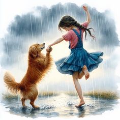 Happy Girl Quotes, Scene Drawing, Dance Paintings, Dog Best Friend, Cute Panda Wallpaper, Animals Friendship, Soyut Sanat Tabloları, Dogs And Kids, Cute Cartoon Drawings