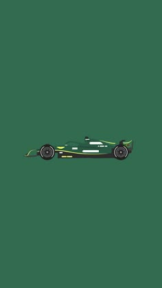 a green race car on a green background