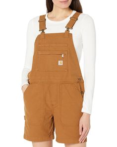 Carhartt Rugged Flex Relaxed Fit Canvas Shortall | Zappos.com Fall Shortalls Overalls With Pockets, Fall Shortalls With Bib Front And Pockets, Casual Fall Overalls For Outdoor, Utility Overalls With Side Pockets For Fall, Casual Overalls With Pockets For Outdoor Activities, Cotton Overalls With Pockets For Outdoor Activities, Casual Fall Outdoor Overalls, Outdoor Bib Front Overalls With Pockets, Women’s Carhartt