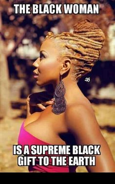 #Blackwomenrock #Blackbeauty #Afrocentric #inGodsimage #MotherEarth #Africa Woman With Dreadlocks, Women With Dreadlocks, Blonde Dreadlocks, French Roll, Twisted Hair, Updo Styles