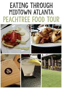 the cover of eating through midtown atlanta's peachtree food tour