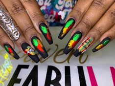 Africa Nails, African Nails, Fierce Nails, Nail Dipping Powder Colors, Art On Nails, Crazy Nail Designs